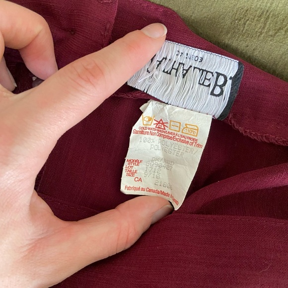 Long burgundy skirt - Picture 4 of 4